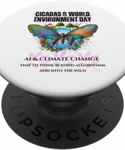 Cicadas on the impact of AI on Climate PopSocket