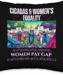 Cicadas : 17 Years Later, Pay Gap Remains Throw Pillow