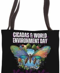 Cicadas on the impact of AI on Climate-DARK Tote Bag