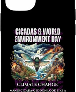 Cicadas raising Climate Change awareness-DARK iPhone Cases