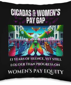 Cicadas : 13 Years Silent, Pay Equity Still Lagging - Dark Throw Pillow