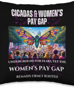 Underground Cicadas, Firm Wage Gap Throw Pillow
