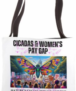 Cicadas : Nature Cycles, Wage Gap Lags Tote Bag