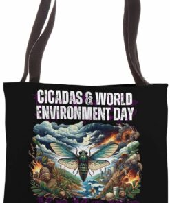 Cicadas raising Climate Change awareness-DARK Tote Bag