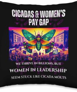 Thriving Cicadas, Stuck Women Leadership Throw Pillow