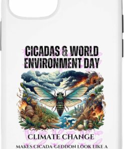Cicadas raising Climate Change awareness-LIGHT iPhone Cases