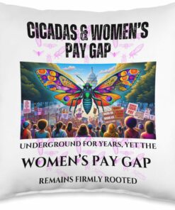 Underground Cicadas, Firm Wage Gap Throw Pillow
