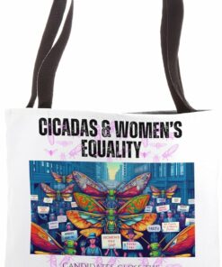 Cicadas : Close the Wage Gap, Cicadas and Women Sing Tote Bag