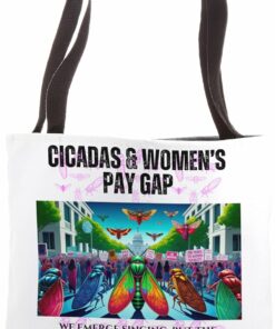 Singing Cicadas, Discordant Wage Gap Tote Bag