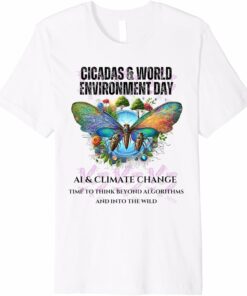 Cicadas on the impact of AI on Climate T-Shirt