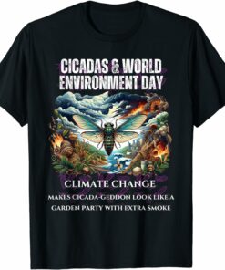 Cicadas raising Climate Change awareness-DARK T-Shirt