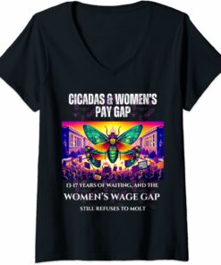 Cicadas : Waiting Years, Wage Gap Unmoved V-Neck T-Shirt