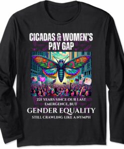 Cicadas every 221 Years, but Gender Equality Still Crawling Long Sleeve T-Shirt