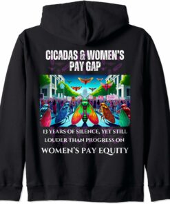 Cicadas : 13 Years Silent, Pay Equity Still Lagging - Dark Zip Hoodie