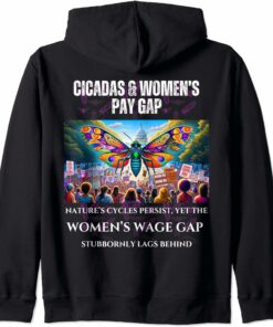 Cicadas : Nature Cycles, Wage Gap Lags Zip Hoodie