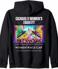 Cicadas : Women's Wage Gap Lingers for Decades Zip Hoodie