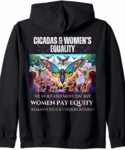 Cicadas : Women Pay Equity Stuck Underground Zip Hoodie