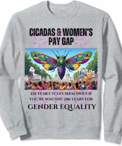 Cicadas : 221-Year Cycles, 286 for Gender Equality Sweatshirt