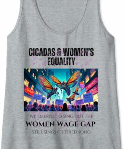 Cicadas : Wage Gap Sings Tired Song Tank Top T-Shirt