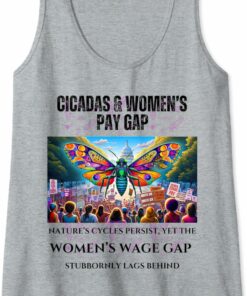 Cicadas : Nature Cycles, Wage Gap Lags Tank Top T-Shirt