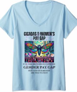 286 Years for Gender Pay Equality, Cicadas Impatient V-Neck T-Shirt