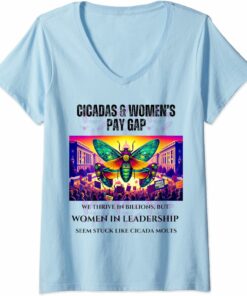 Thriving Cicadas, Stuck Women Leadership V-Neck T-Shirt