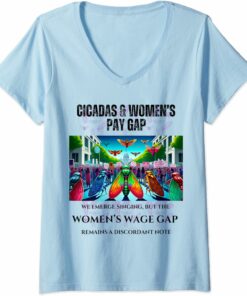 Singing Cicadas, Discordant Wage Gap V-Neck T-Shirt