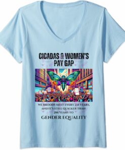 Broods Meet every 221 years, Gender Equality Wait Longer V-Neck T-Shirt