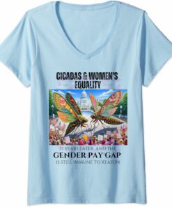 Cicadas : 17 Years Later, Pay Gap Remains V-Neck T-Shirt