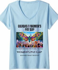 Underground Cicadas, Firm Wage Gap V-Neck T-Shirt