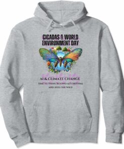 Cicadas on the impact of AI on Climate Hoodie