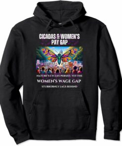 Cicadas : Nature Cycles, Wage Gap Lags Hoodie