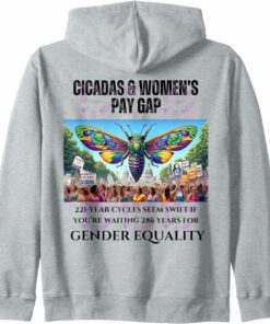 Cicadas : 221-Year Cycles, 286 for Gender Equality Zip Hoodie