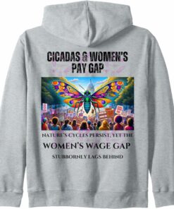 Cicadas : Nature Cycles, Wage Gap Lags Zip Hoodie